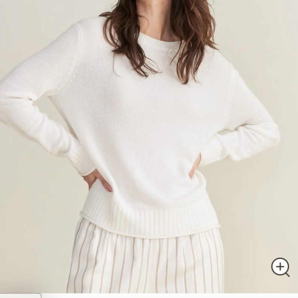 COPY - Jenni Kayne Cream Textured Crewneck Sweater